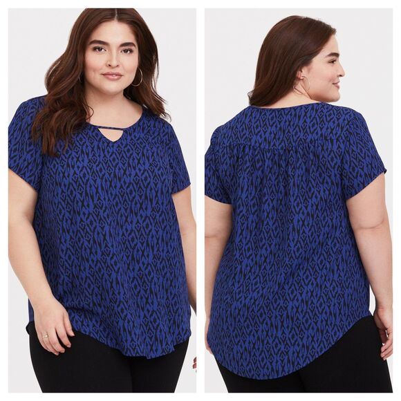 Torrid Georgette Keyhole Blouse - Picture 1 of 3